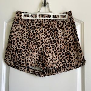 Sourpuss High Waisted Leopard Print Pinup Shorts